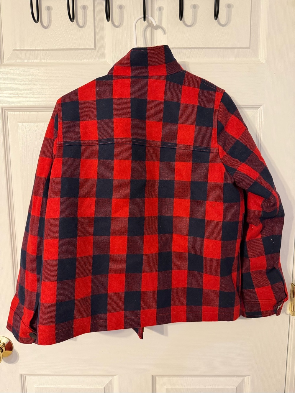 J. Crew Red & Black Buffalo Plaid Quilted Utility Jacket - Picture 3 of 5